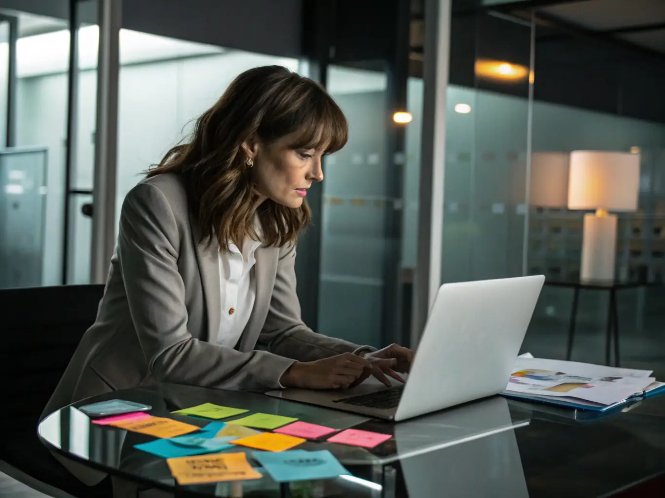 A professional LinkedIn advertising campaign targeting specific industries and job titles, highlighting the benefits of a business solution.